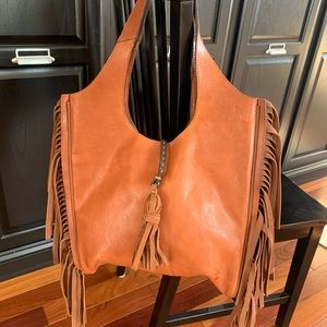 Frye leather tassel purse